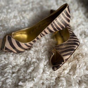 Guess Zebra Gold Heels
